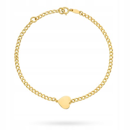  WUNDERSCHÖNES 585 GOLD HERZ-ARMBAND 14k