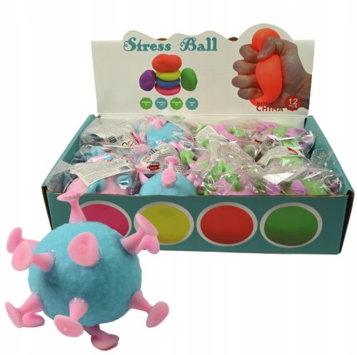  GNIOTEK VIRUS ANTI-STRESS-BALL SENSORISCHES SPIELZEUG, 12ER-SET