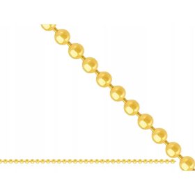   Kugelkette aus 585er Gold, modisches Webmuster, glatte Kugeln, 45 cm lange Halskette