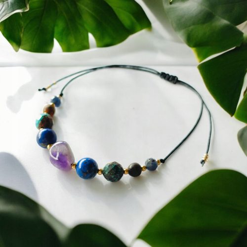 Schütze Sternzeichen Armband Handgefertigter Sodalith Tigerauge Amethyst
