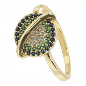  GOLDRING MIT ORBIT, Anti-Stress drehbar, Chirurgenstahl