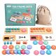  Montessori-Mathe-Set aus Holz zum Lernen der Zahlen 0-10