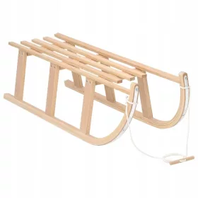  Klassischer Schlitten mit Seil 110x40x34, naturfarben