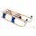  Zusammenklappbarer Holzschlitten, 110 cm, Beige und Blau