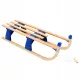  Zusammenklappbarer Holzschlitten, 110 cm, Beige und Blau
