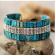  Handgefertigtes Boho-Türkis-Armband mit handgefertigtem Vintage-Türkis-Wickel
