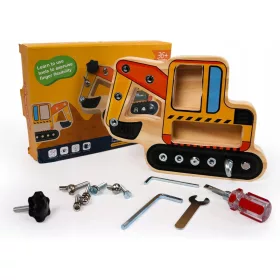  ATISTRESS TOY HOLZBAGGER MANTESSORI SCHRAUBENBRETT GESCHENK