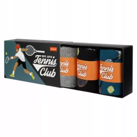    TENNIS-Socken-Geschenkset in einer SOXO-Box, lustiges Geschenk für Papa