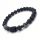  HERREN-ARMBAND Steine Turmalin Schnee Obsidian Vulkan Lava