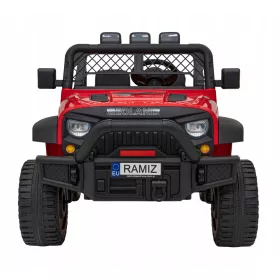    Geoland Power Geländewagen für 2 Kinder, Rot + Fernbedienung + 2x200W-Motoren