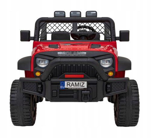  Geoland Power Geländewagen für 2 Kinder, Rot + Fernbedienung + 2x200W-Motoren