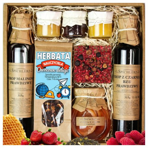  Geschenkset zum Lehrertag, Schokoladensirup, Herbstteebox