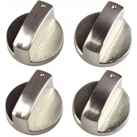    Silberne Metallknöpfe für Gasherde, Backöfen und Kochfelder