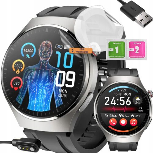 HERREN-CARDIO-UHR SMARTWATCH BLUTZUCKERMESSUNG + TEMPERATUR