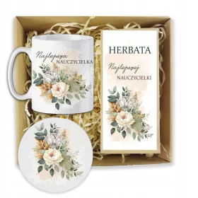  GESCHENKSET ZUM LEHRERTAG Tasse + Tee + Untersetzer