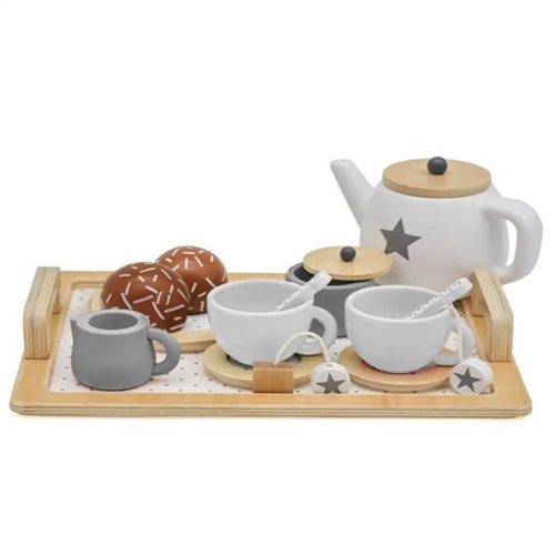  Kaffeeservice aus Holz, Geschirrset für 2 Personen