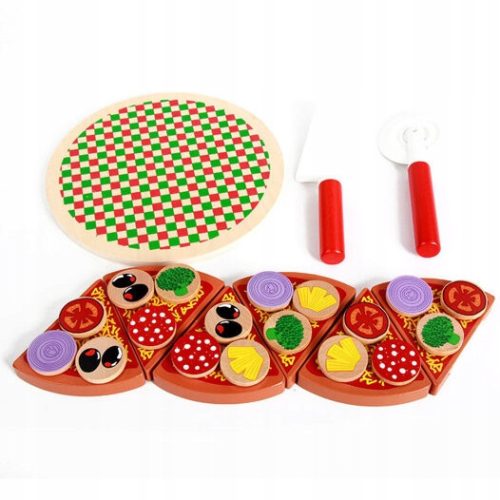  Pizza-Schneidset, Holzpuzzle-Zubehör, 27 Teile