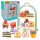  HOLZTELLER FÜR KINDER, GROßES SET SNACKS, KEKSE, KONDITOR, MUFFINS
