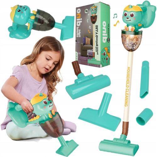  Vertikaler Staubsauger für Kinder + Bedienungsanleitung, batteriebetriebenes Reinigungsset, LED A