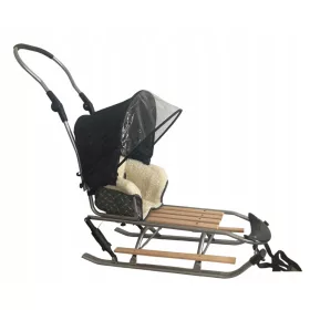  EINZELNER SPORTSCHLITTEN MIT STOSSDÄMPFERN + SITZ + STAND
