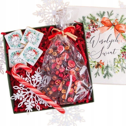  WEIHNACHTSGESCHENK GESCHENKKORB mit Süßigkeiten in einer Schachtel