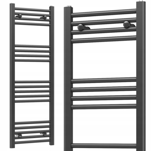  BADEZIMMERHEIZKÖRPERLEITER 400x1200 409W 18-RIBS SCHWARZ SLIM 40x120cm