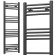  BADEZIMMERHEIZKÖRPERLEITER 400x1200 409W 18-RIBS SCHWARZ SLIM 40x120cm