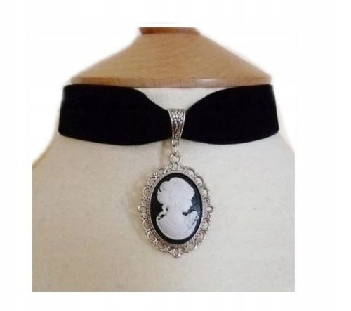  DAMEN VINTAGE VINTAGE SCHWARZES HALLOWEEN-Halsband S 388