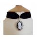  DAMEN VINTAGE VINTAGE SCHWARZES HALLOWEEN-Halsband S 388