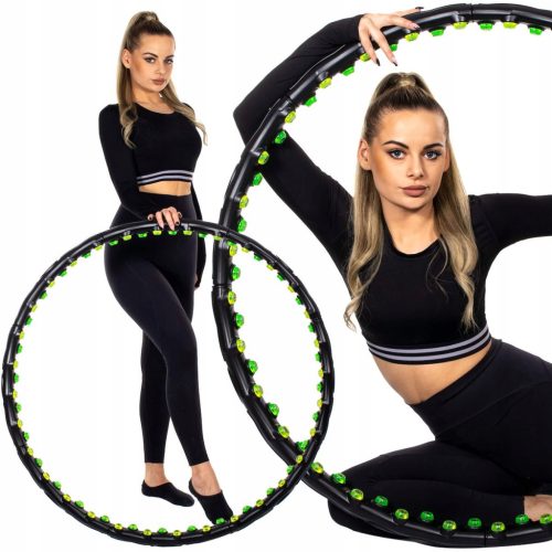  Hula Hoop mit Springos-Noppen, 100 cm, schwarz