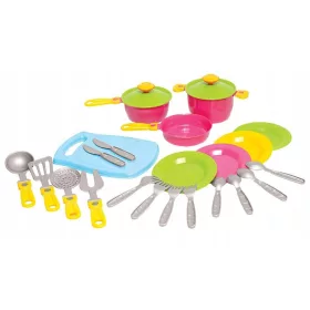    KÜCHENUTENSILIEN-Set bestehend aus Töpfen, Besteck und Tellern