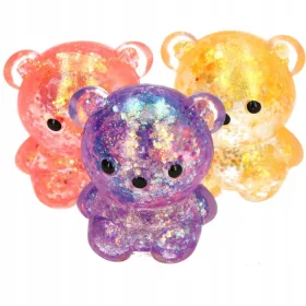  ANTI-STRESS-TEDDYBÄR MIT GLITZER, 24 STK
