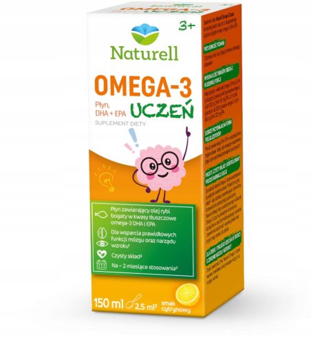 Naturell Omega-3 Schüler - Hochwertiges Fischöl mit Zitronengeschmack, 150 ml