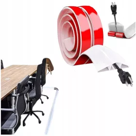    flexible selbstklebende Kabelabdeckung Bürokabelkanal 300cmx6,5cm
