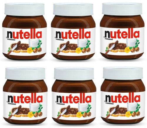 6er Pack Nutella Ferrero Haselnusscreme 350g in Glasgefäßen