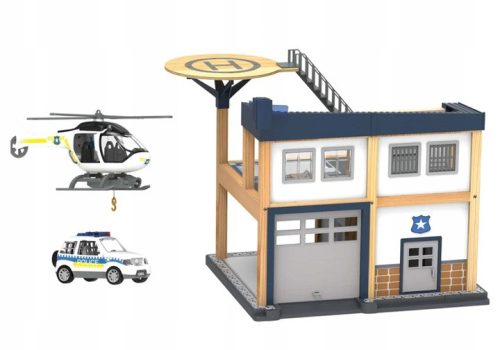  Playtive Polizeistation XXL Spielhaus für Kinder HOLZ LED-Lichtset