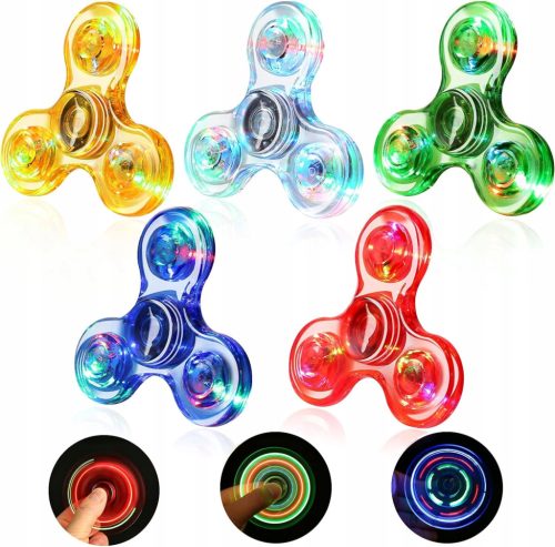  5 STÜCK FIDGET SPINNER SPIELZEUG GLOW LED SENSORISCHES ADHS-SPIELZEUG FÜR KINDER