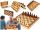  3-in-1-Brettspielset HOLZSCHACHCHEKER HINTERGRUND-LOGIKSPIELE