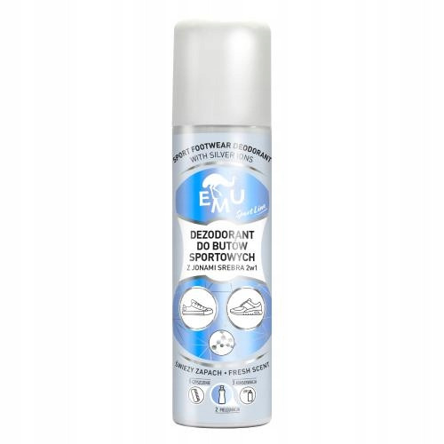  DEODORANT FÜR SCHUHE MIT SILBERIONEN FÜR SPORTSNEAKERS EMU PRO 150 ml