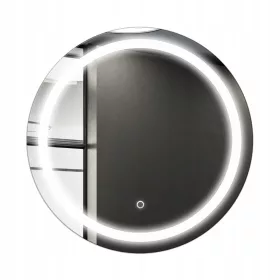    Runder Spiegel beleuchtet 80 fi Wand LED Ring Touch-Schalter