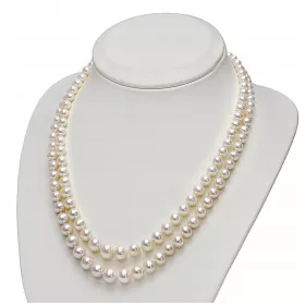  WEISSE PERLEN 7-7,5 MM – ELEGANTE HALSKETTE