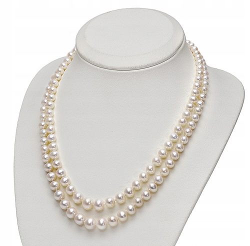  WEISSE PERLEN 7-7,5 MM – ELEGANTE HALSKETTE