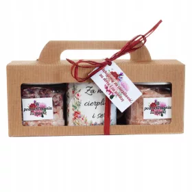    Geschenkset für einen Lehrer – Himalaya-Salz + Rosenblätter + Becher