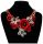  Halskette Halskette Blumen Rot