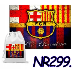    PUZZLE 192 TEILE BARCELONA FUSSBALL PUZZLE GESCHENK + TASCHE MIT AUFDRUCK