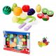  SPIELZEUG-OBST-SCHNEIDE-SET BESTECKBRETT OBST MIT KLETTVERSCHLUSS 21-tlg