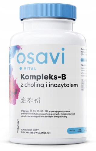 OSAVI Kompleks-B mit Cholin und Inositol für Veganer - 120 Kapseln
