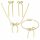  SET VERGOLDETER SCHMUCK 3-teilig SCHLEIFE, CHIRURGENSTAHL 316 L TTM