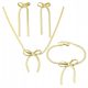  SET VERGOLDETER SCHMUCK 3-teilig SCHLEIFE, CHIRURGENSTAHL 316 L TTM
