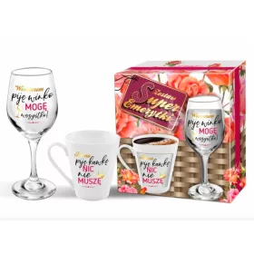  Weinglas + Becher - Super-Rentner-Set